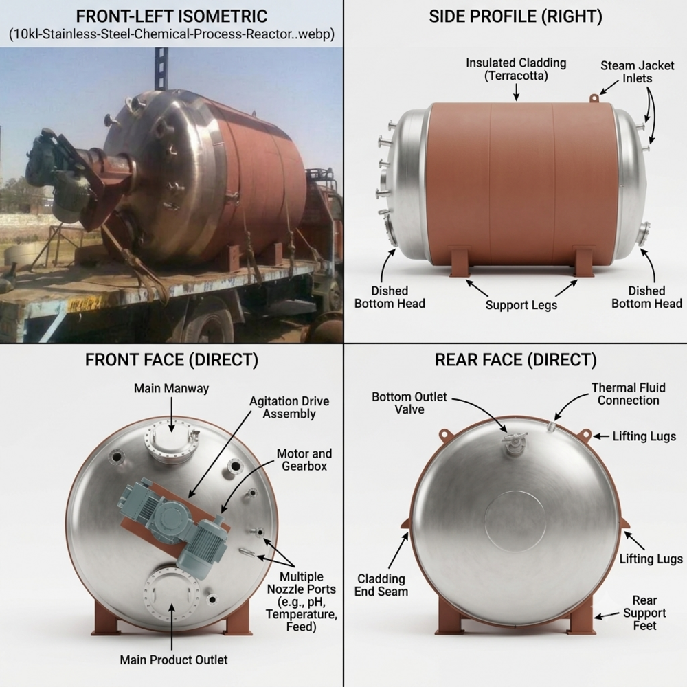 10kl Stainless Steel Chemical Process Reactor