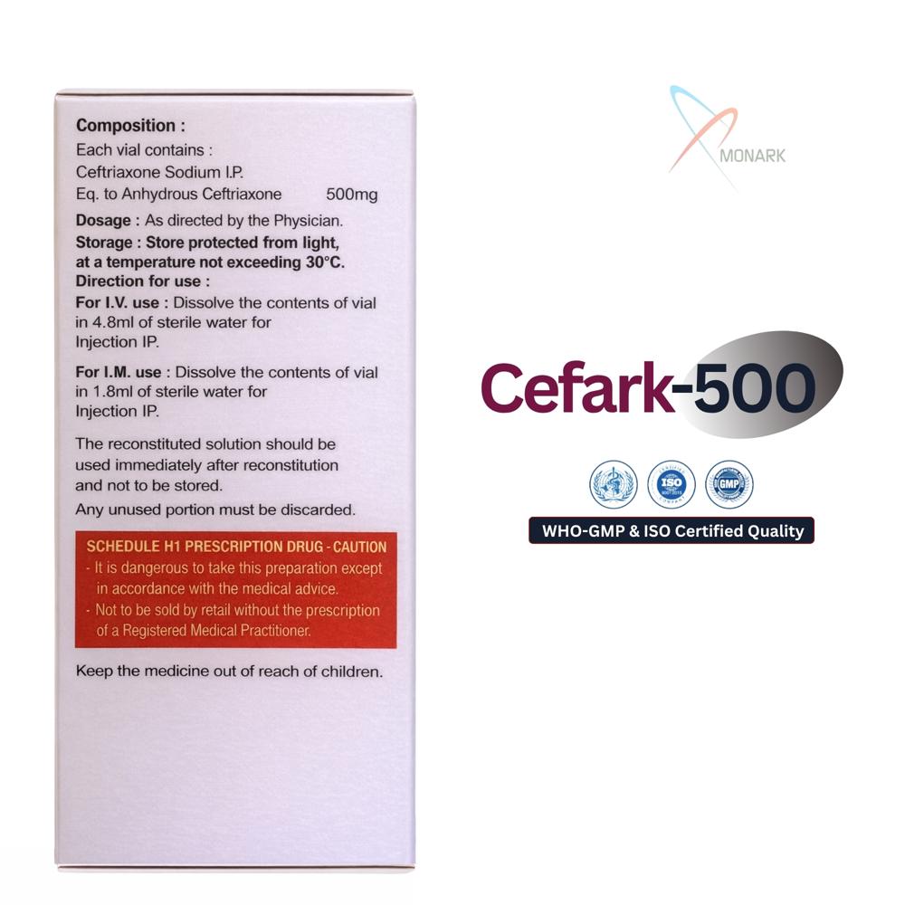 Ceftriaxone 500 Mg Injection - Brand Name: Cefark