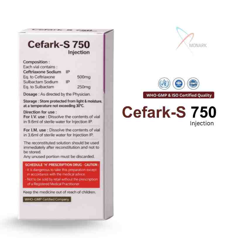 Ceftriaxone And Sulbactam For Injection - Brand Name: Cefark-s