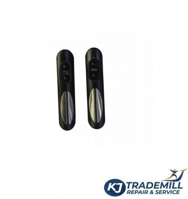 Treadmill Hand Pulse Without Button - ABS Plastic 13x2.5x2cm Black Silver, Bioelectrical Sensor with Screw/Clip Mounting