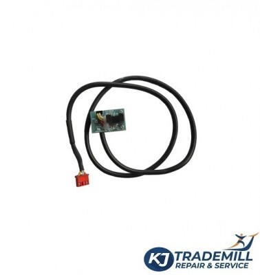 Treadmill 4 Pin Sensor - Plastic & Copper, 3x1.5x1 cm PCB, Black Cable with Red Connector, Digital Speed Signal Output, Plug & Play Installation
