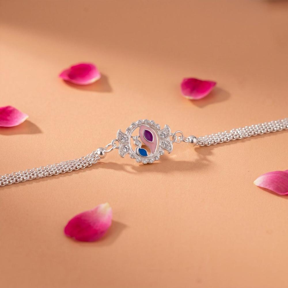 Peacock Rakhi - Elegant Traditional Design for Raksha Bandhan Festival