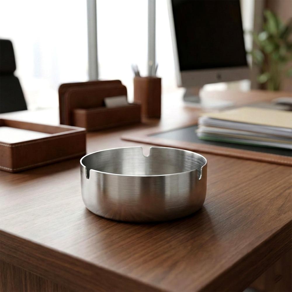 Round Tabletop Ashtray With Multiple Rest Slots (1 Pc) - Application: As Per Product Requirement