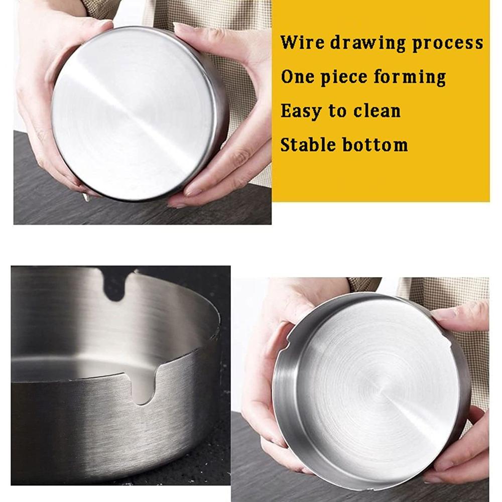 Round Tabletop Cigarette Ashtray with Multiple Rest Slots (1 Pc)