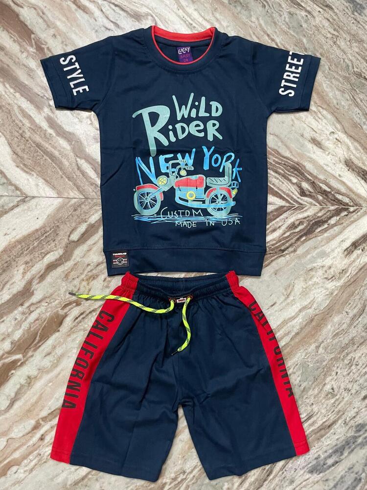 Lucky Baby Boys Printed T-Shirt And Shorts Set