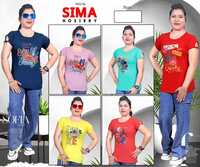 Ladies Round Neck Printed Top