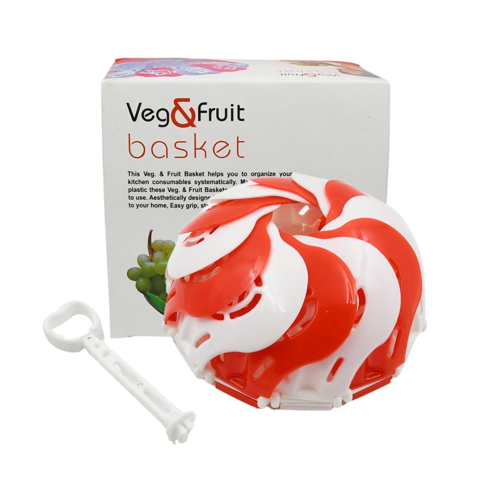 Folding Fruit Basket Hanging Stand Lotus Shape Tray for Fruits & Vegetables (1 Pc)
