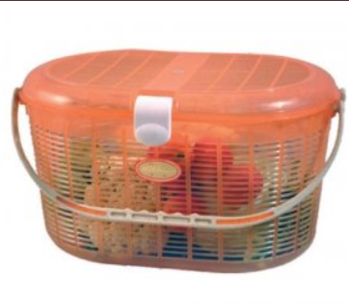 Nayasa Lovely Plastic Storage Basket (orange) - Color: Orange