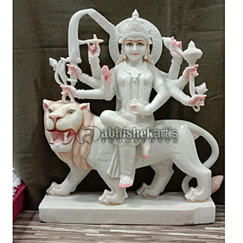 Marble Maa Durga - Color: White