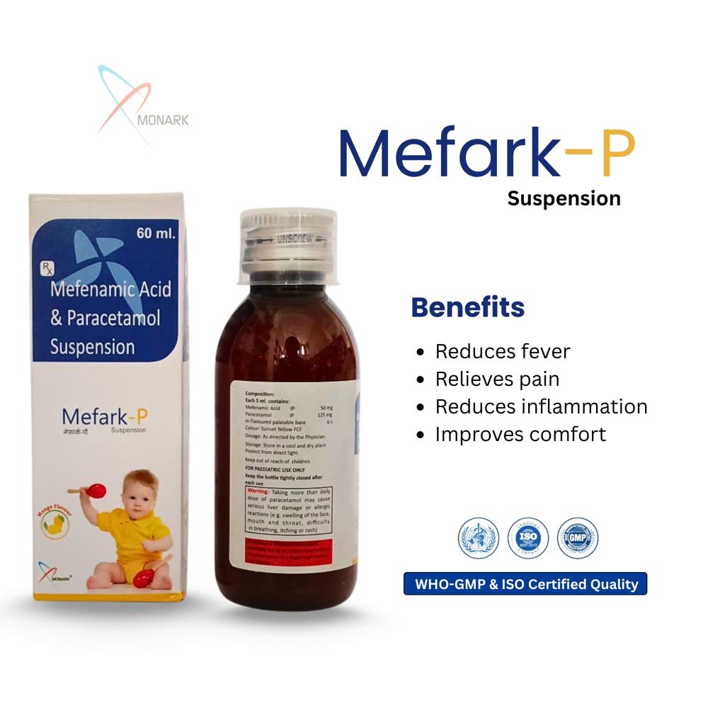 Mefenamic Acid And Paracetamol Suspension - Brand Name: Mefark-p
