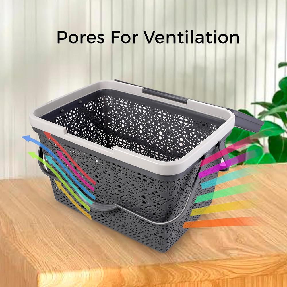 Flower Picnic Basket & Plastic Multipurpose Basket