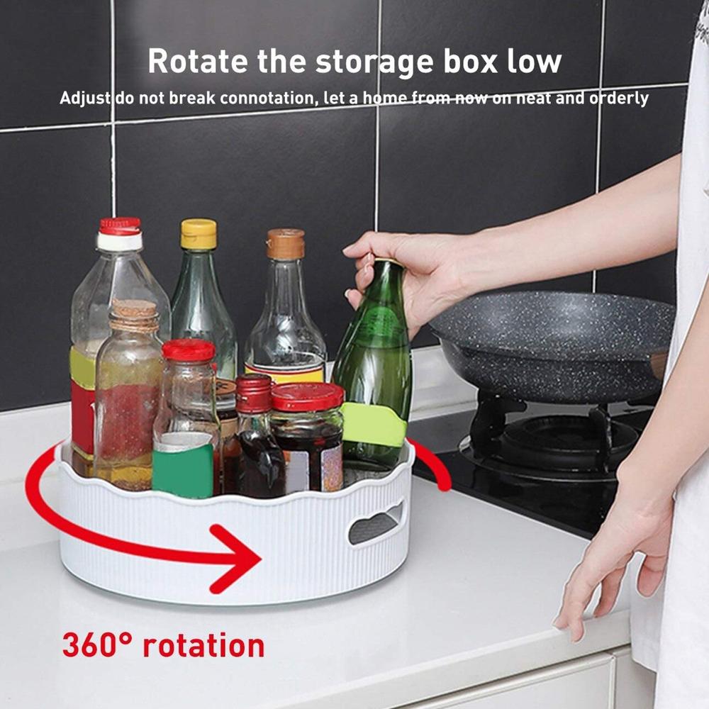 360 Rotating Kitchen Organizer Trolley For Storage - Turntable Tray With Brown Box - Application: As Per Product Requirement