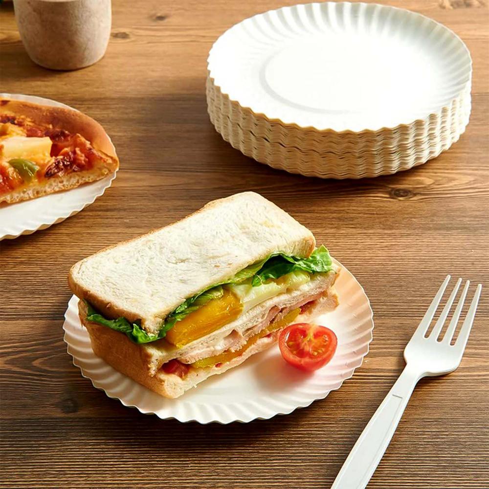 Freshee 7 Inch Round Compostable Paper Plate - 25 Pcs Pack - Application: As Per Product Requirement