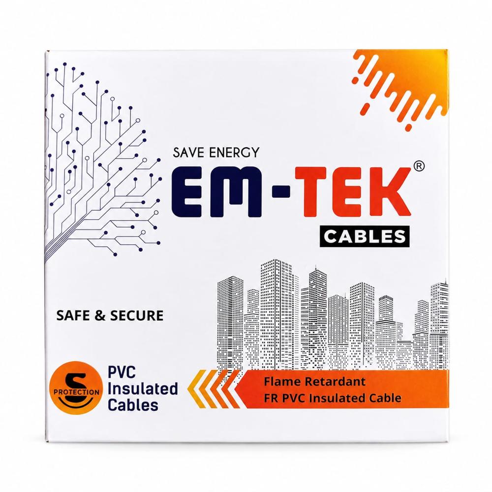 PVC Insulated Cable 0.75 Sqmm EM TEK Green FR