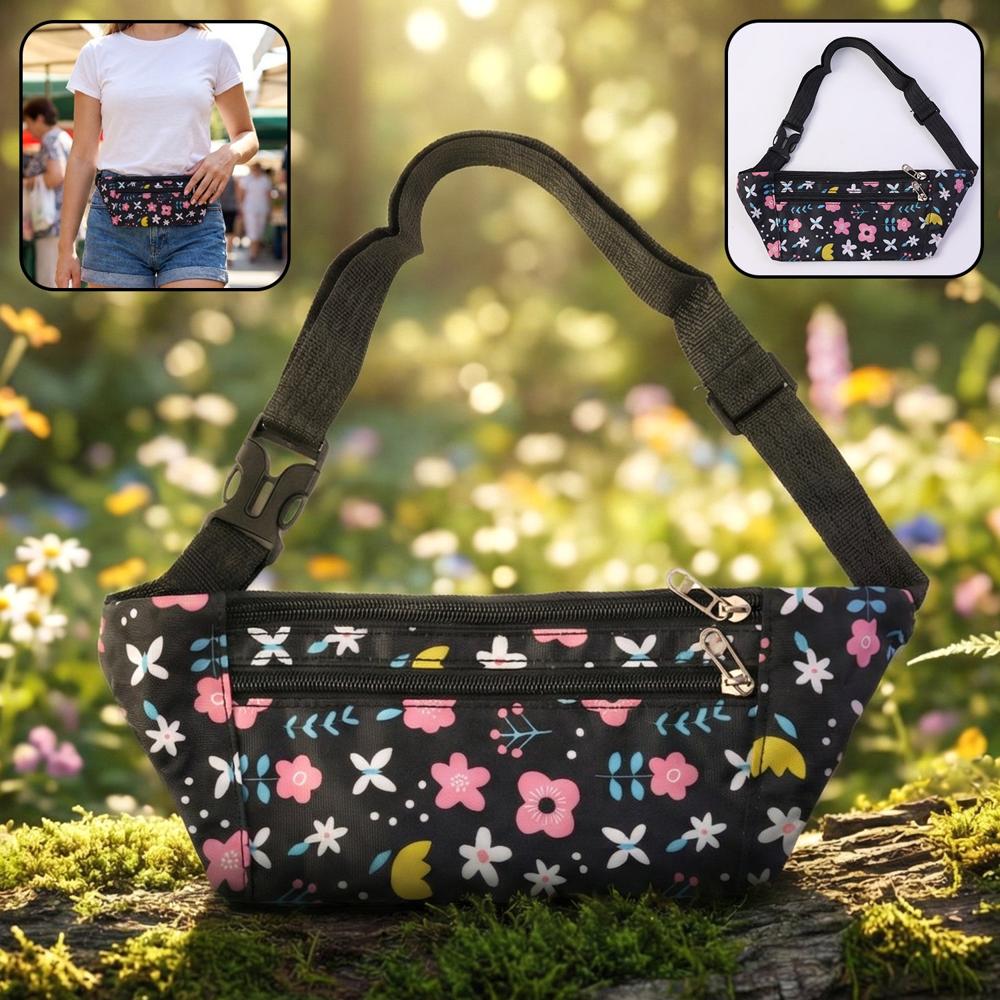 Floral Print Adjustable Waist Bag / Fanny Pack (1 Pc) - Age Group: As Per Product Requirement