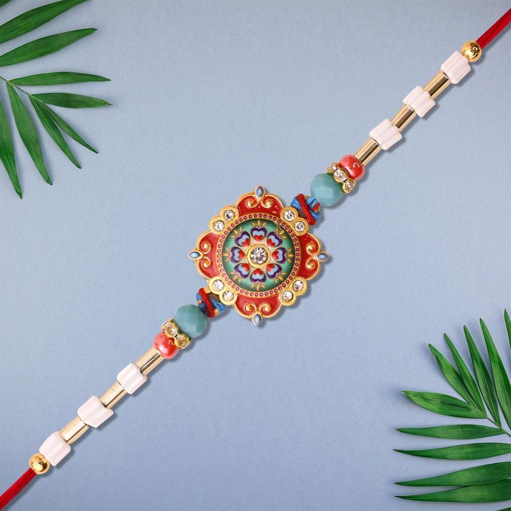 Mandala Floral Rakhi - Elegant Symbol of Sibling Love