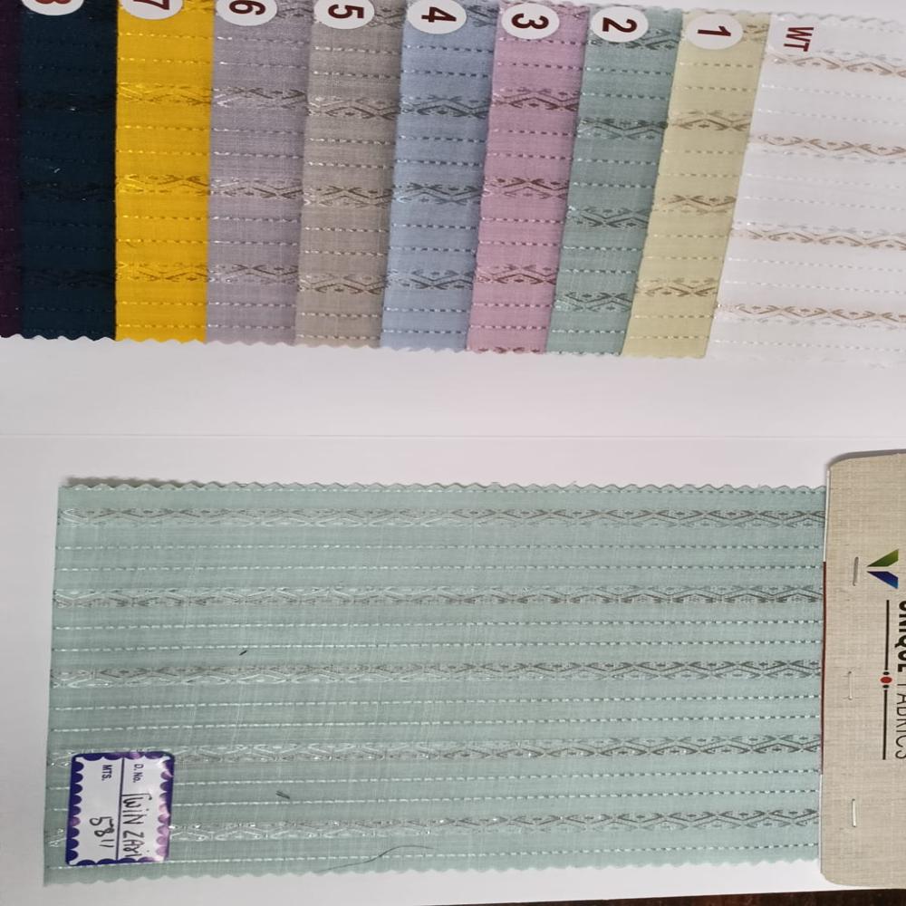 TWIN POLYCOTTON KURTA ZARI FABRIC