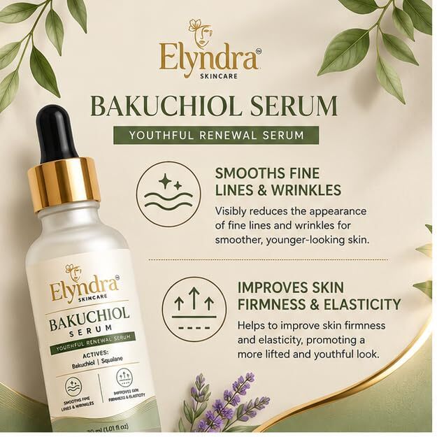 Elyndra Bakuchiol Face Serum with Bakuchiol and Squalane
