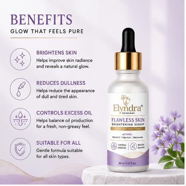 Elyndra Flawless Skin Brightening Face Serum with Vitamin C