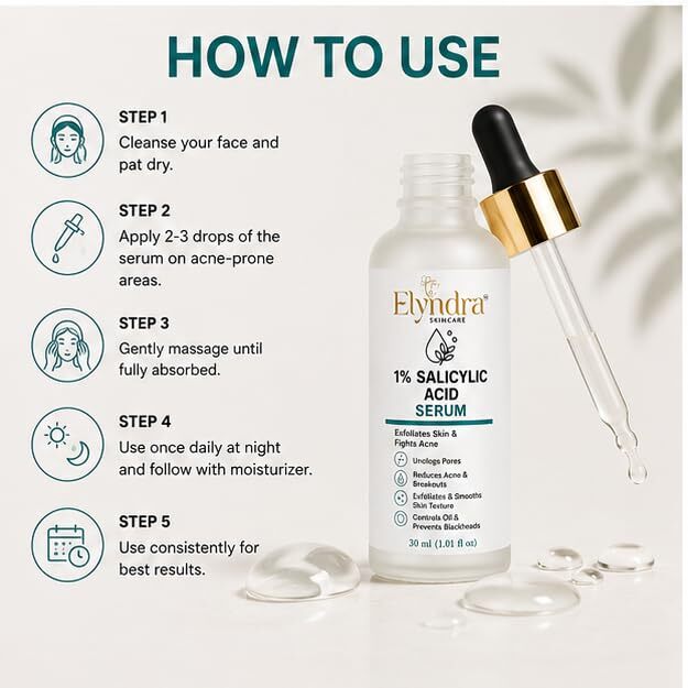 Elyndra 1% Salicylic Acid Face Serum