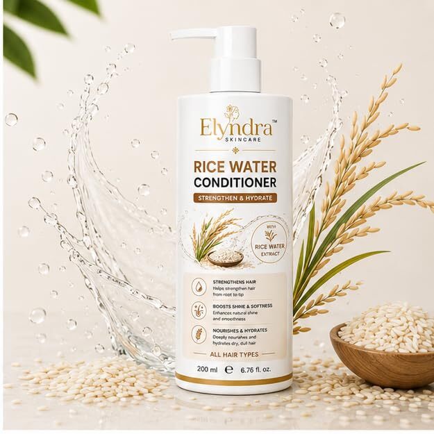 Elyndra Rice Water Hair Conditioner with Rice Water Extract