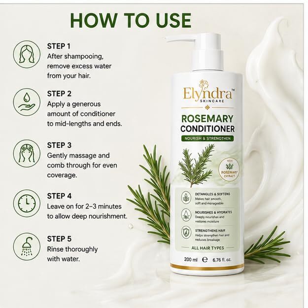 Elyndra Rosemary Hair Conditioner with Rosemary Extract