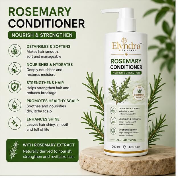 Elyndra Rosemary Hair Conditioner with Rosemary Extract