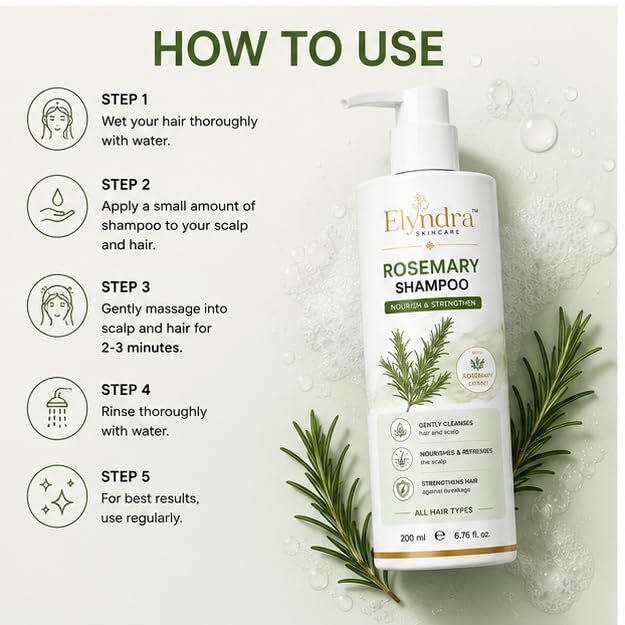 Elyndra Rosemary Shampoo with Rosemary Extract