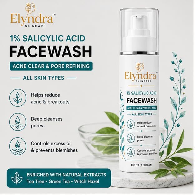 Elyndra 1% Salicylic Acid Face Wash