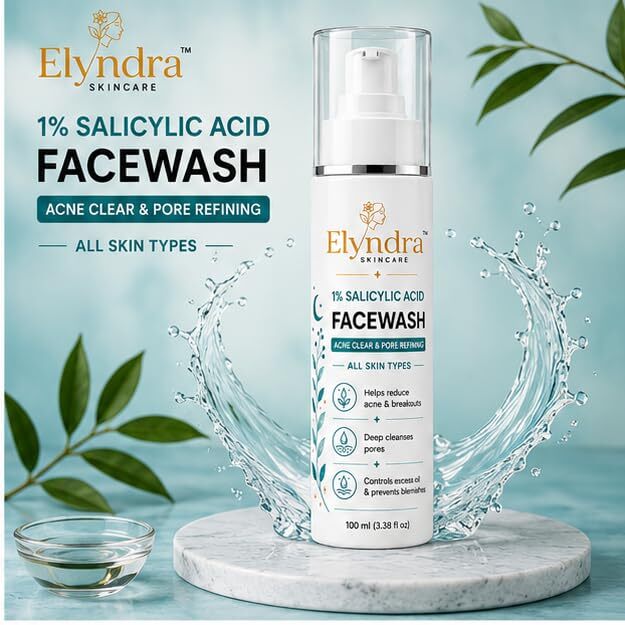 Elyndra 1% Salicylic Acid Face Wash