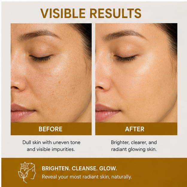 Elyndra Skin Brightening Face Wash with Built-In Soft Brush