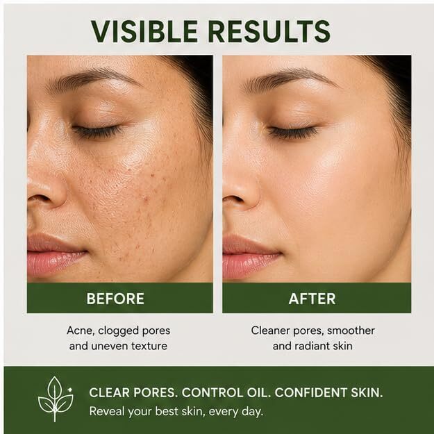 Elyndra Green Tea Face Wash with Built-In Soft Brush