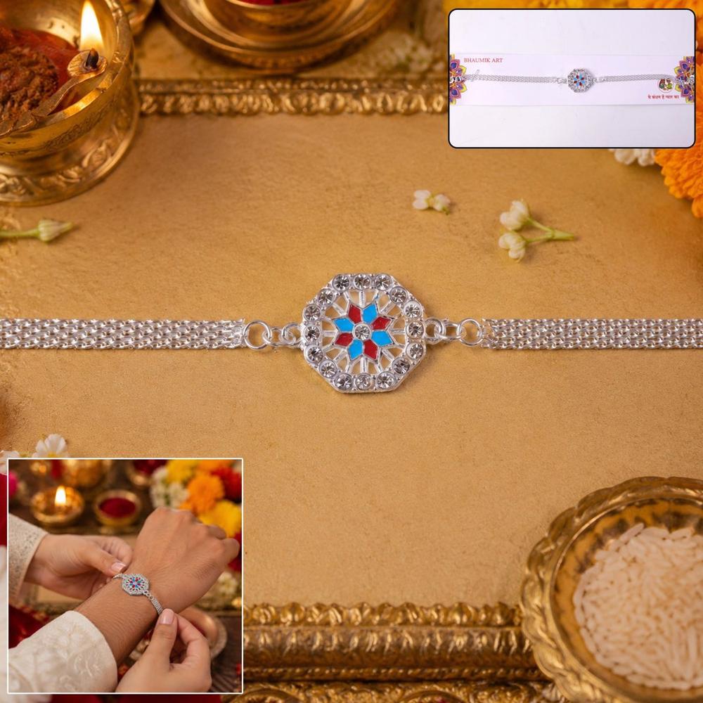 Classic Crystal Rakhi for Brother - Elegant & Traditional