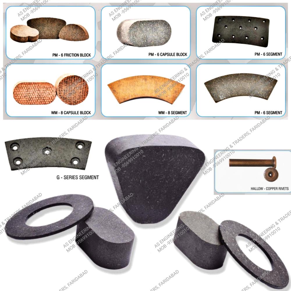 Brake Shoe Liners - Material: Pm 6