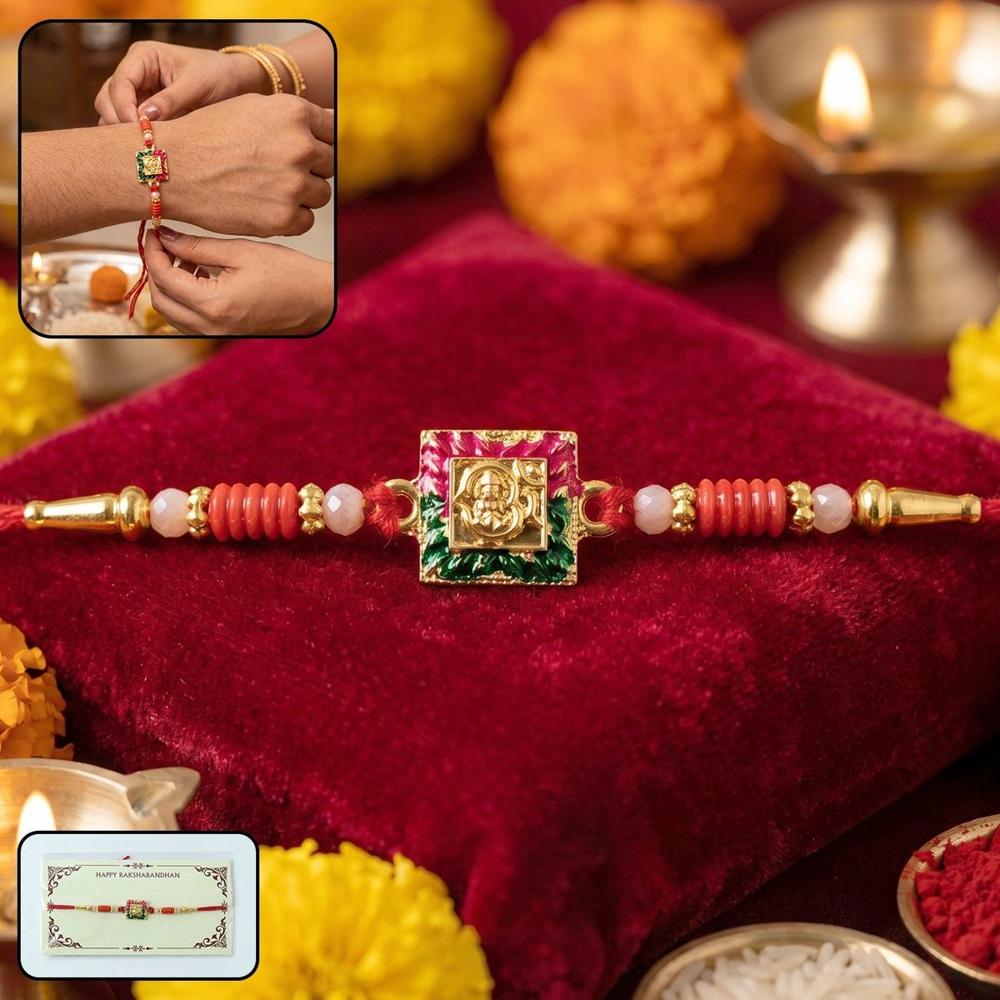 Ganesha Rakhi, Elegant Designer Thread For Raksha Bandhan - Application: Multipurpose Use