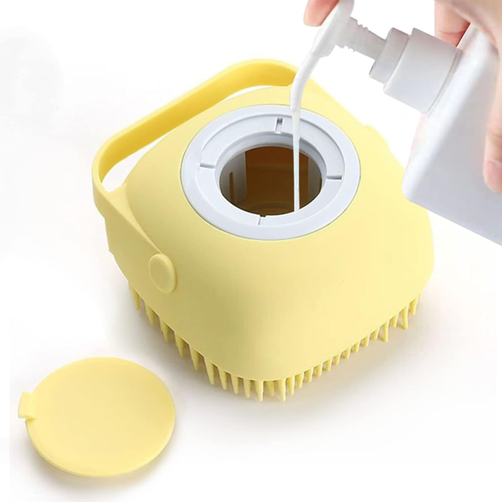 Silicone Massage Bath Body Brush With Shampoo Dispenser, Scrubber - Age Group: As Per Product Requirement