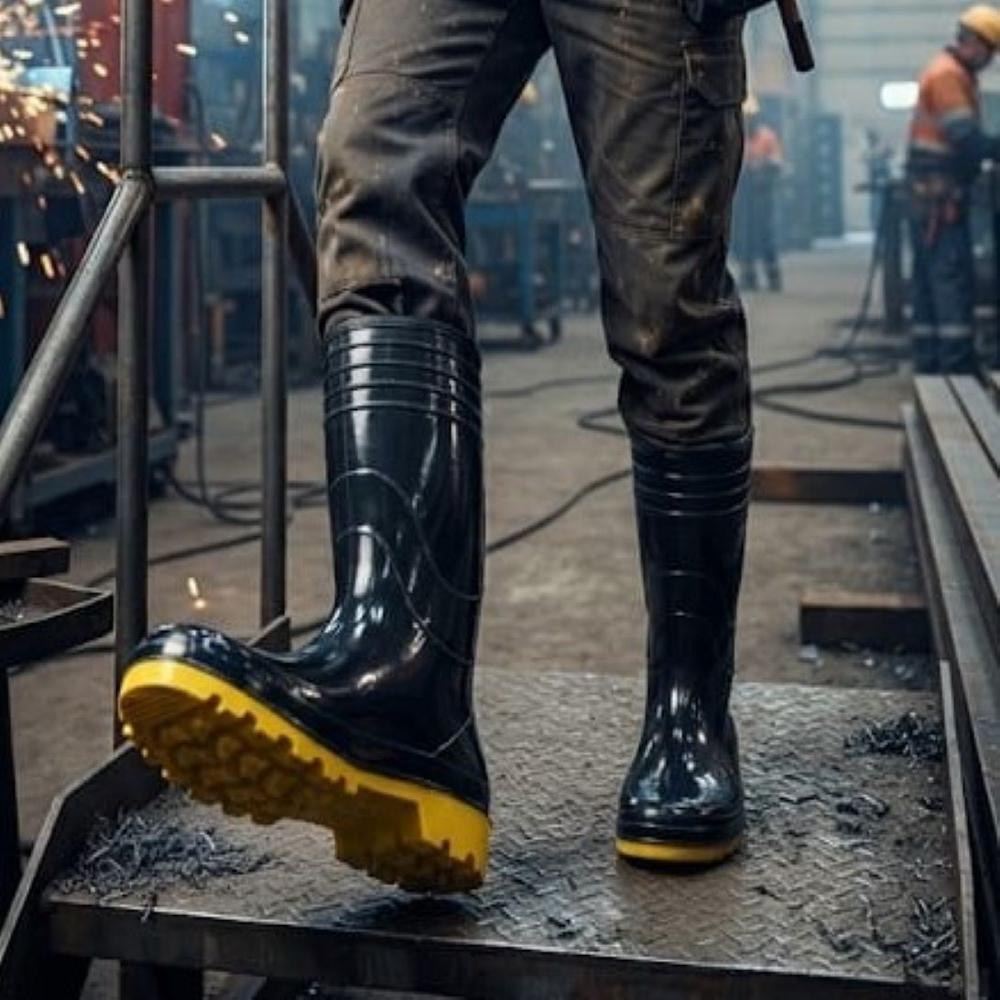 Agarson Pvc Gumboots - Color: Yellow Sole
