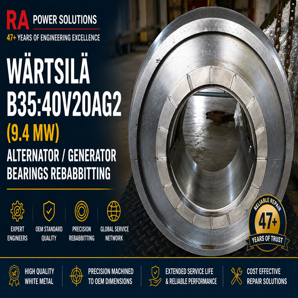Wartsila B35:40V20AG2 (9.4 MW) | Alternator Generator Bearings