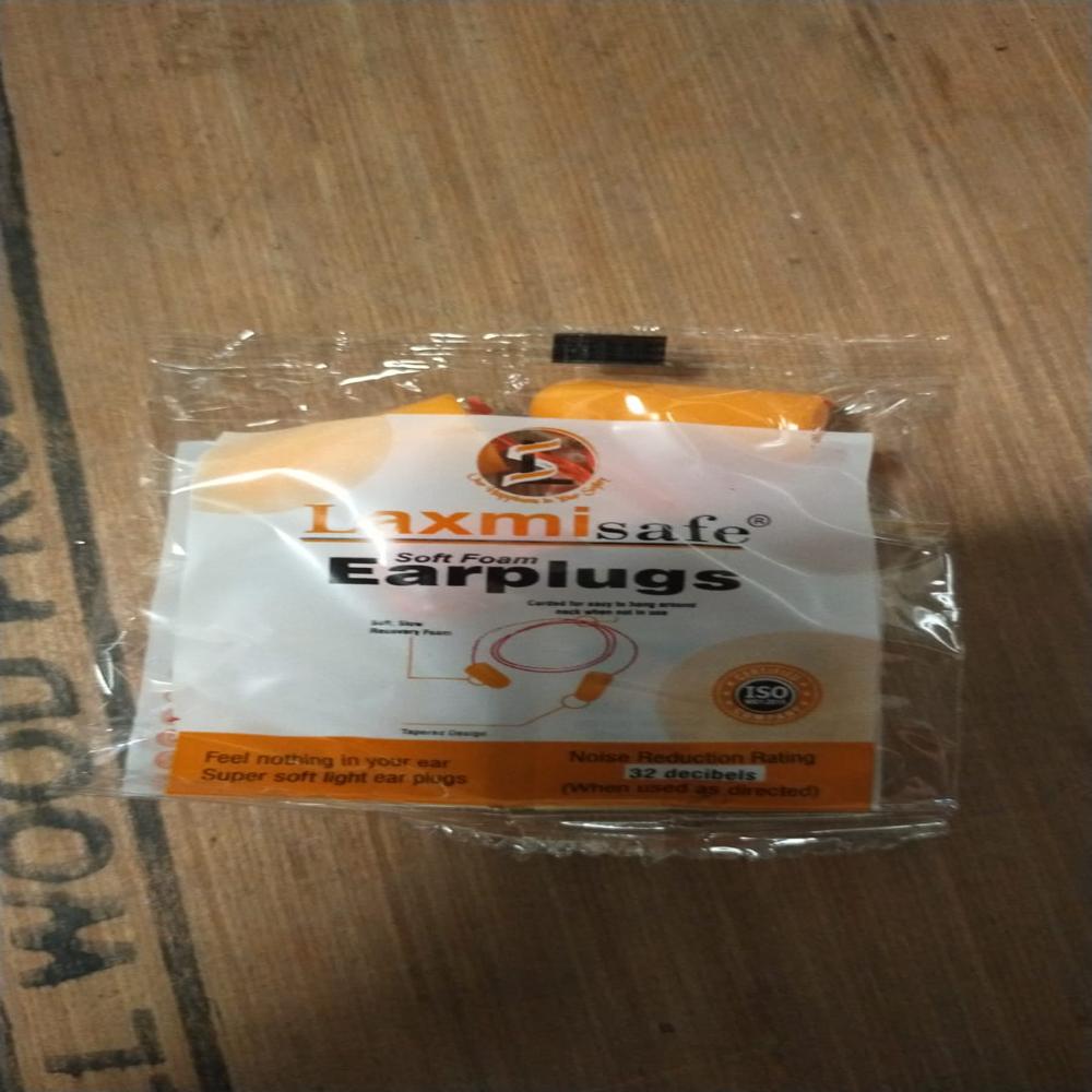 Safety Ear Plugs - Color: Fluorescent Orange With Silver Reflective Stripes