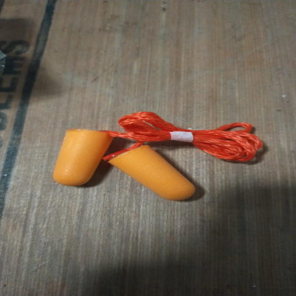 Safety Ear Plugs - Color: Fluorescent Orange With Silver Reflective Stripes