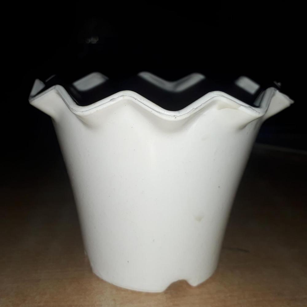 Plastic Pots For Plants - Color: White