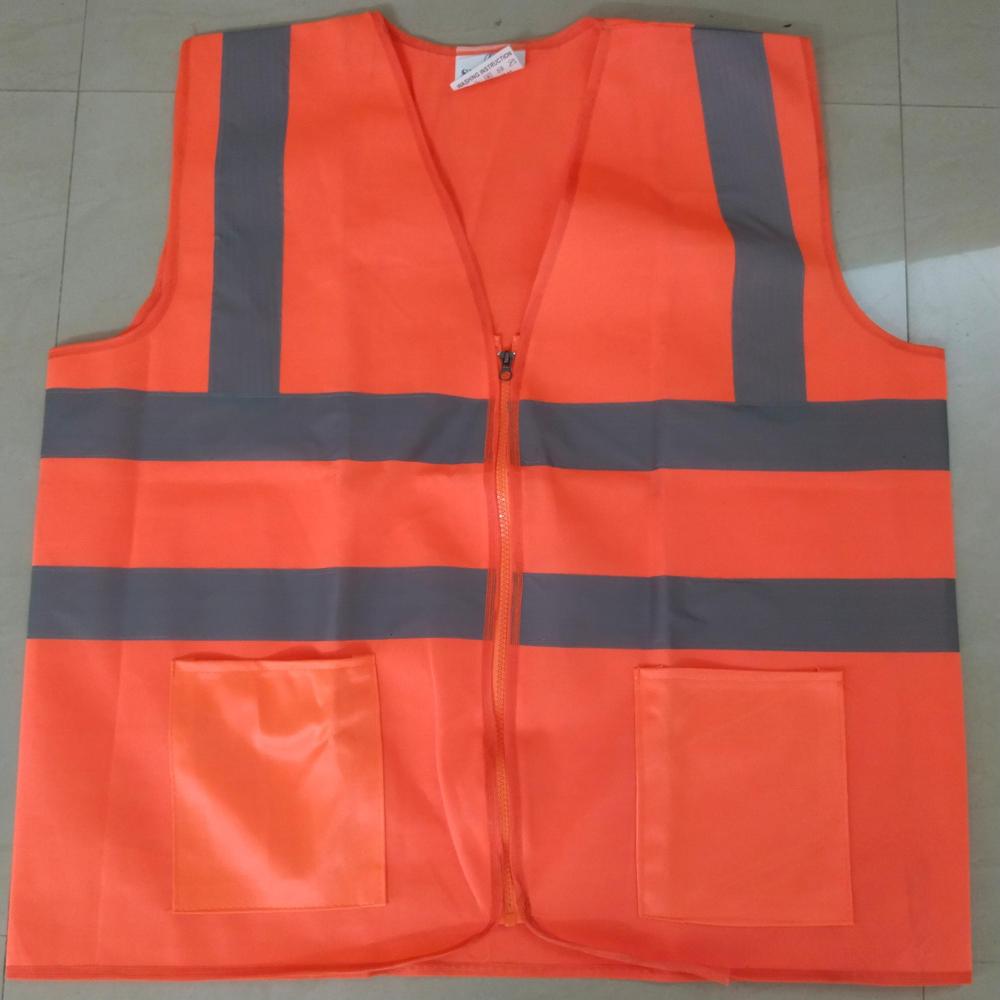 Reflective Safety Jacket - Color: Orange