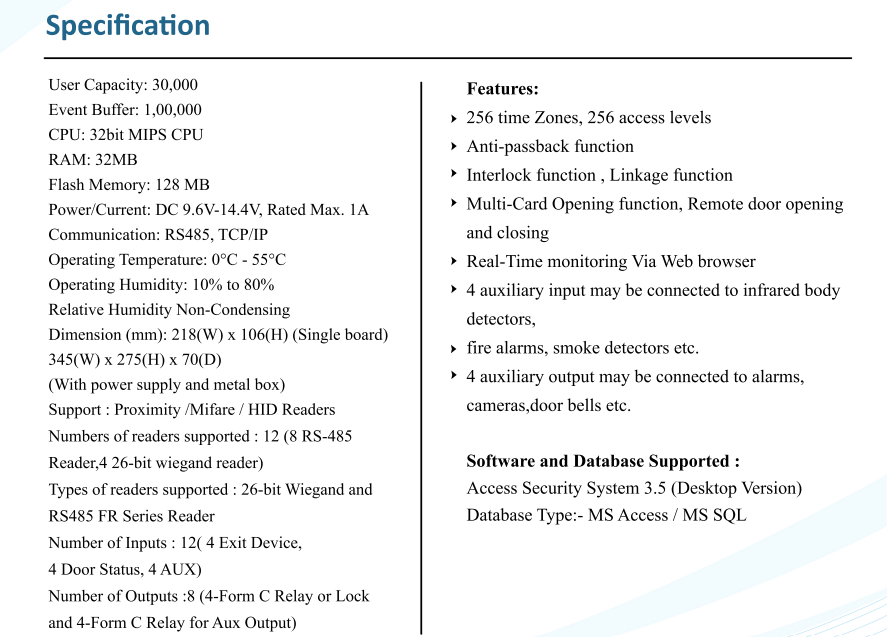 C3-400 Plus Door Access Control