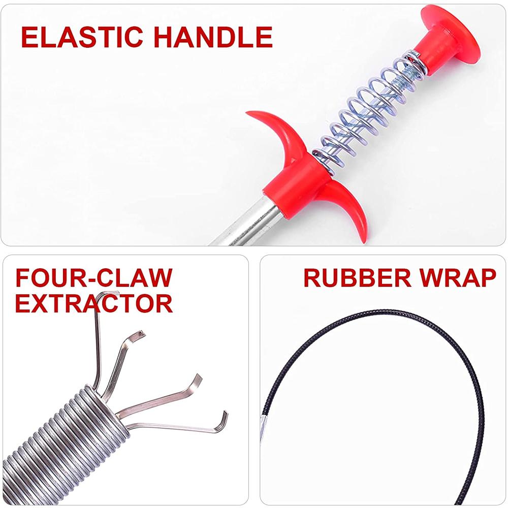 Metal Wire Brush for Kitchen Sink & Sewer Cleaning (155 cm)