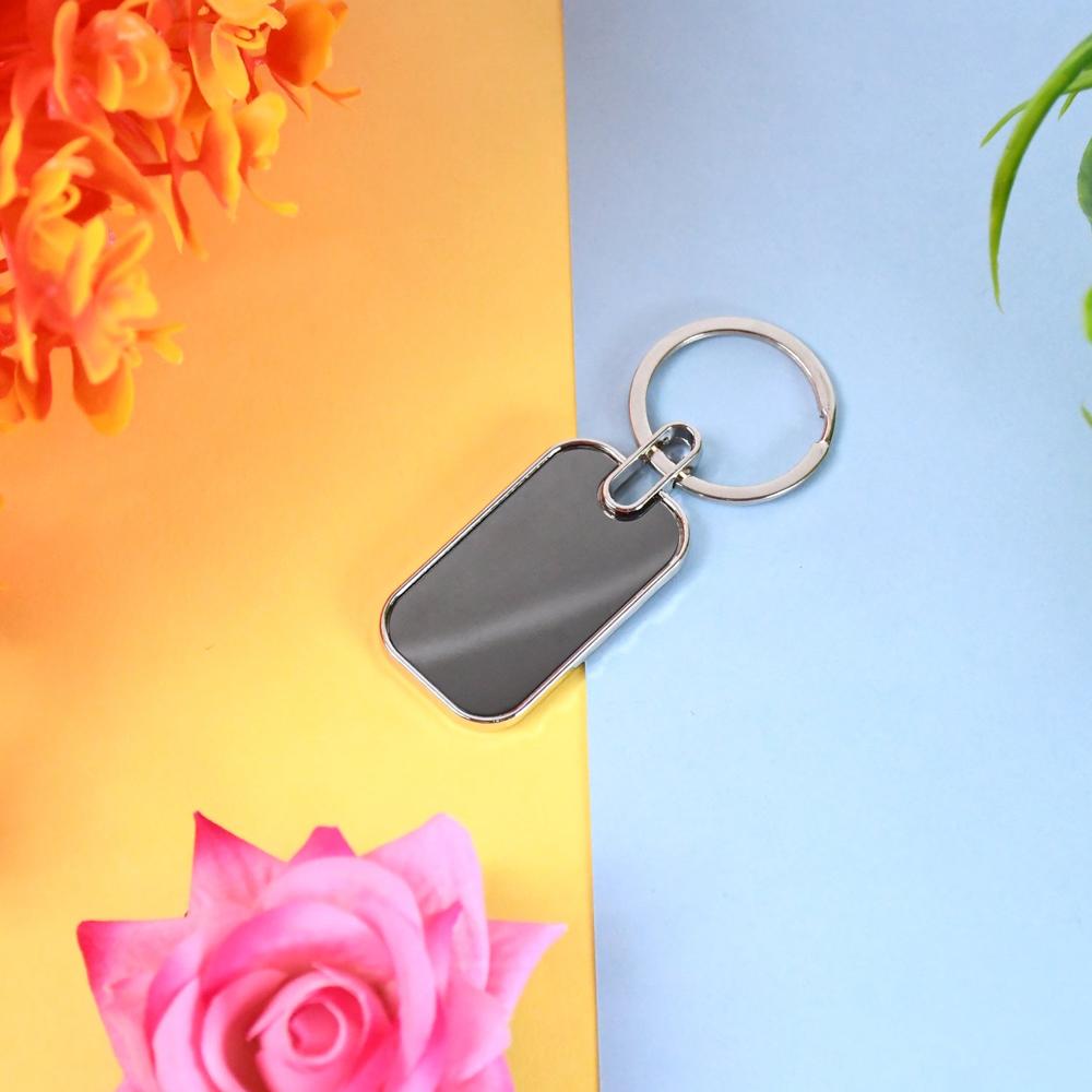 Keyring Metal Keychain Handbag Charm Round Oval Key Rings (1 Pc) - Color: Car & Motorbike