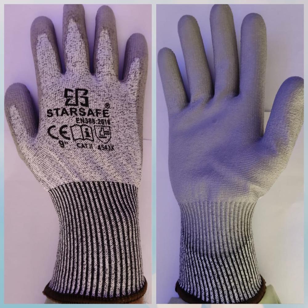 Pu Coated Hand Gloves Cut - 5