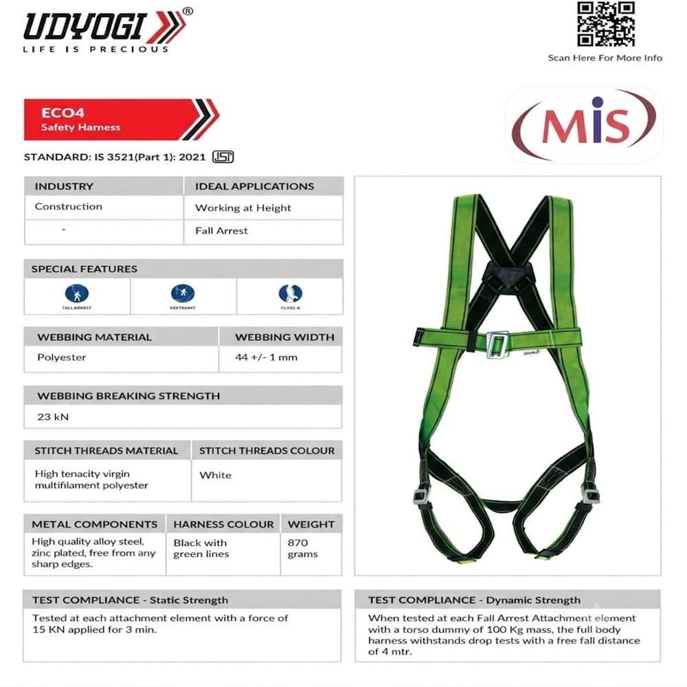 Safety Harness - Color: Green