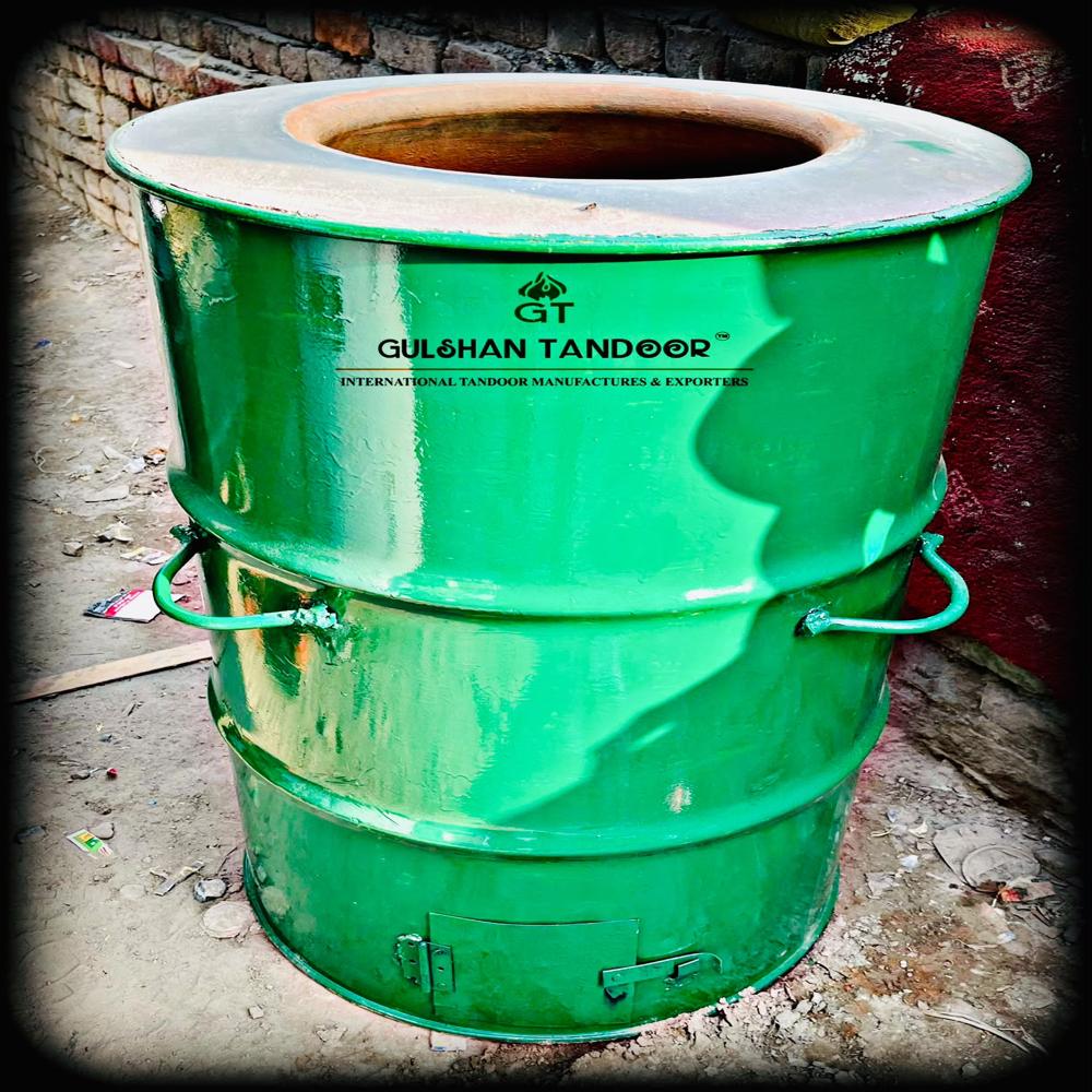 Green Colored Drum Tandoor - Size: 44*24 Inch