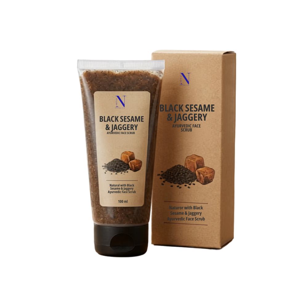 Black Sesame & Jaggery Ayurvedic Face Scrub - Attributes: Smudge Proof