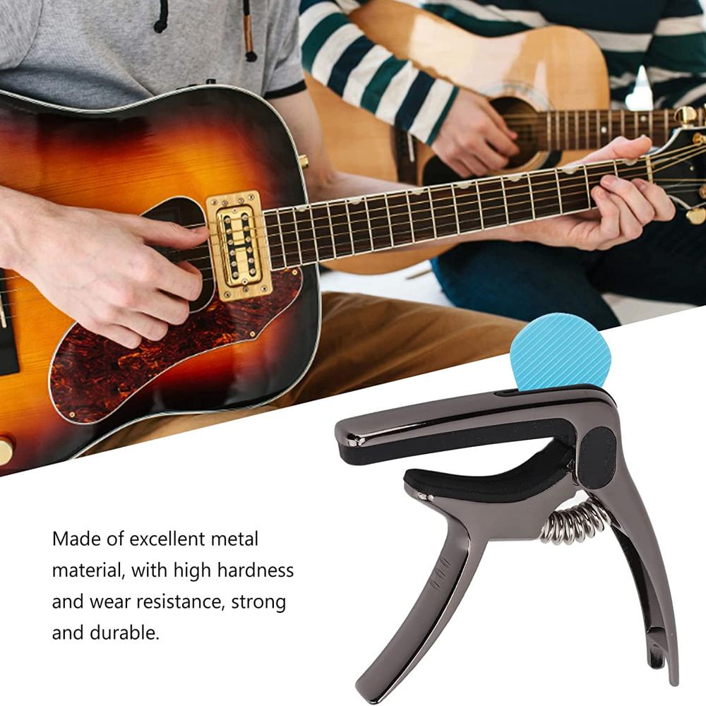 Guitar Capo with Pickup Stand Soft Capo for Acoustic & Electric Instruments